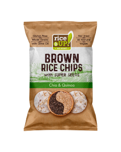 Chips din orez cu chia si quinoa, 60 g, RiceUP