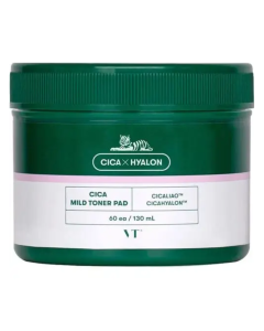 Dischete exfoliante Cica Mild Toner Pads, 60 bucati, VT Cosmetics