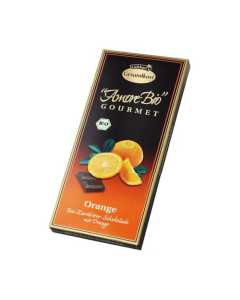 Ciocolata amaruie cu portocale, 55% cacao, 100g Liebhart's