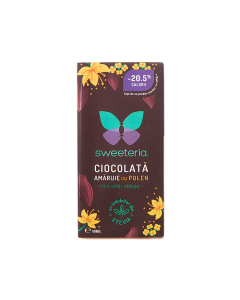Ciocolata amaruie 70% polen 100g, Sweeteria