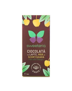 Ciocolata cu lapte, mar si scortisoara 100g, Sweeteria