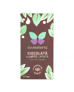 Ciocolata cu lapte si menta, 100 g, Sweeteria