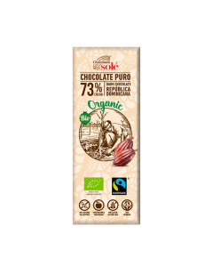 Ciocolata neagra Bio 73% cacao, 25g, Pronat