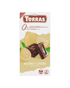 Ciocolata neagra cu lamaie, 75 g, Torras
