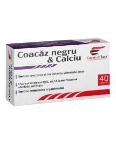 Coacaz negru & Calciu, 40 capsule, FarmaClass