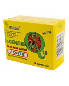Coenzima Q10 in ulei de catina Forte 30 mg, 40 capsule, Hofigal