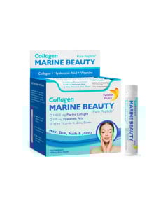 Colagen Marin lichid hidrolizat MARINE BEAUTY, de Tip 1 si 3, 20 fiole, Swedish Nutra