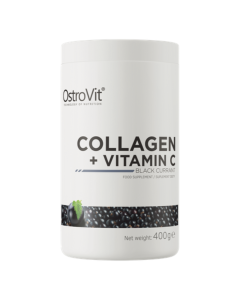Colagen cu Vitamina C, aroma de coacaze negre, 400g, OstroVit