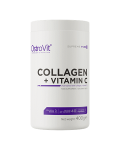 Colagen cu Vitamina C, fara aroma, 400 g, OstroVit