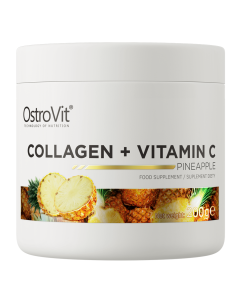 Colagen cu Vitamina C, aroma de ananas, 200g, OstroVit