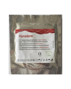 Compresa sterila pentru arsuri, impregnata cu hidrogel, 10x10cm, Flamaderm