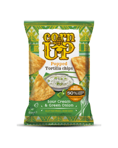 Tortillas Chips Nacho cu ceapa verde si smantana, 60g, Corn Up