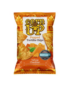 Tortillas Chips Nacho Yellow Cheddar, 60g, Corn Up