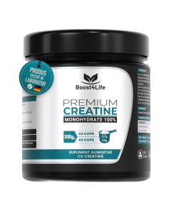 Creatine Monohydrate 100% Premium, 300 g, Boost4Life