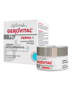 Crema activ hidratanta H3 Derma+, 50 ml, Gerovital
