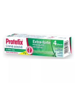 Crema adeziva pentru fixarea protezei dentara cu aloe vera Extra-Forte, 47 g, Protefix