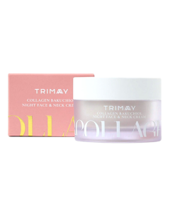 Crema Anti-Aging de noapte pentru fata si gat Collagen Bakuchiol, 50 ml, Trimay