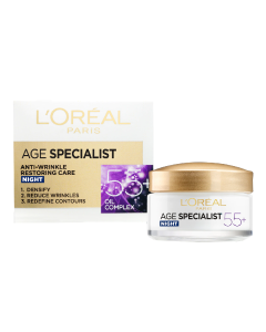 Crema antirid de noapte, Age Specialist 55, 50 ml, LOreal