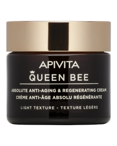 Crema de fata anti-age, regeneratoare cu textura lejera Queen Bee, 50 ml, Apivita