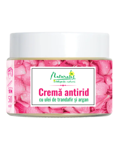 Crema antirid cu ulei de trandafiri si ulei de argan, 50 ml, Naturalis