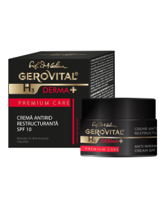 Crema antirid restructuranta SPF10 H3 Derma+ Premium Care, 50 ml, Gerovital