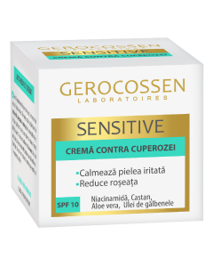 Crema contra cuperozei SPF10 Sensitive, 50 ml, Gerocossen