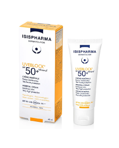 Crema cu protectie solara UVEBLOCK SPF 50+ Mineral, 40 ml, Isis Pharna