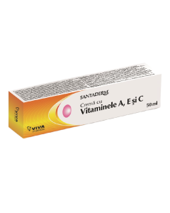 Crema cu vitaminele A, E si C Santaderm, 50 ml, Viva Pharma