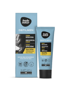 Crema depilatoare pentru barbati, zona intima masculina, 50ml, Body Natur