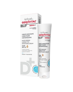 Crema hidratanta corectoare uniformizanta H3 Derma+, Nude, 30 ml, Gerovital