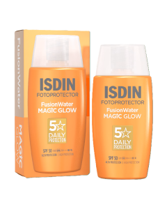 Crema iluminatoare SPF50 PA++++ Fusion Water Magic Glow, 50 ml, Isdin