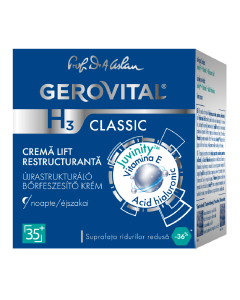 Crema lift hidratanta de noapte H3 Classic, 50 ml, Gerovital