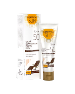 Crema nuantatoare pentru fata SPF50 Sun, 50 ml, Gerovital