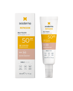 Crema de fata colorata SPF50, Silk Touch Color Repaskin, 50 ml, Sesderma