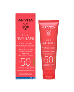 Crema protectie solara coloranta anti-pete Gold, SPF50 Bee Sun Safe, 50 ml, Apivita