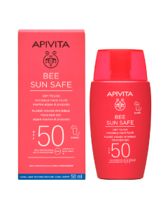 Fluid protectie solara fluida Invizibil SPF50 Bee Sun Safe, 50 ml, Apivita