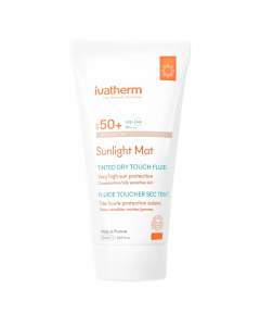 Fluid colorat matifiant Sunlight Mat Tinted Dry Touch, SPF50+, 50 ml, Ivatherm