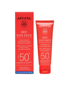 Crema cu protectie solara pentru ten sensibil, SPF 50+ Bee Sun Safe, 50 ml, Apivita