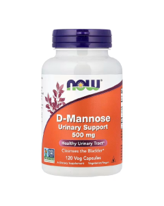D-Manoza, 500 mg, 120 capsule vegetale, Now Foods