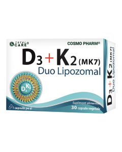 D3 + K2 (MK7) Duo lipozomal, 30 capsule, Cosmopharm
