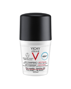 Deodorant roll-on Homme, anti-stains 48h, 50ml, Vichy