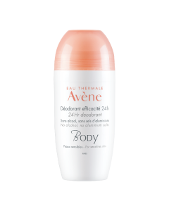 Avene Deodorant roll-on 24H pentru piele sensibila, 50 ml