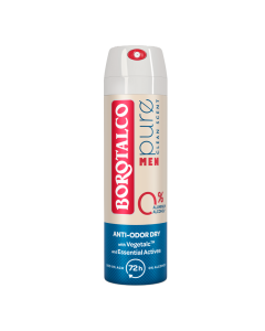 Deodorant Spray Men Pure Clean Scent, 150 ml, Borotalco