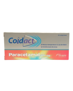 Paracetamol Coldact 500 mg, 20 comprimate, Terapia