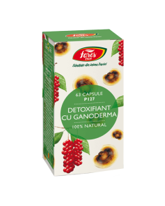 Detoxifiant cu ganoderma, P127, 63 capsule, Fares