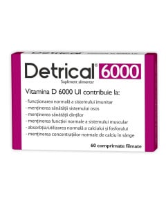 Detrical Vitamina D, 6000 UI, 60 comprimate, Zdrovit