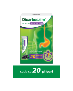 Dicarbocalm cu aroma de coacaze negre 351.9mg/400mg, 20 plicuri, Sanofi