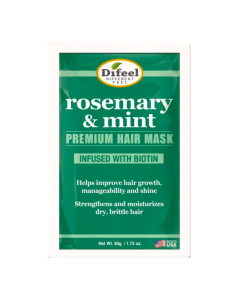 Masca cu efect de intarire a parului Rosemary and Mint, 50 g, Difeel 