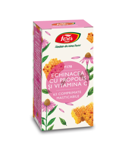 Echinacea cu propolis si vitamina C, 63 comprimate, Fares