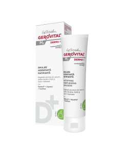 Emulsie hidratanta matifianta ten gras H3 Derma+, 50 ml, Gerovital